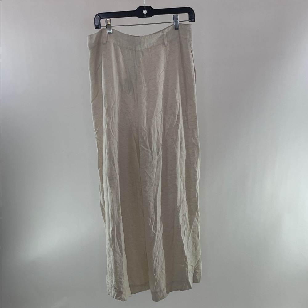 CeCe Pleated Wide Leg Trousers Off-White, 10 - Picture 15 of 17